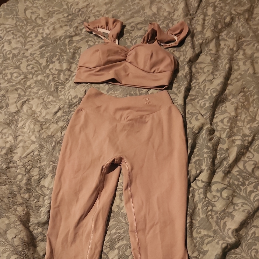 Nude Two-Piece Activewear Set